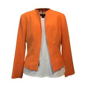 Georgiou Studio Vintage 8 Orange Zip-up Blazer